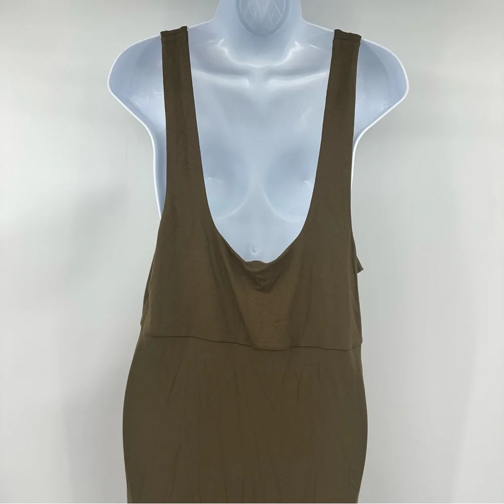 Good American Good Touch Button Front Midi Tank Dress Size 5 = US 2XL - Picture 11 of 15